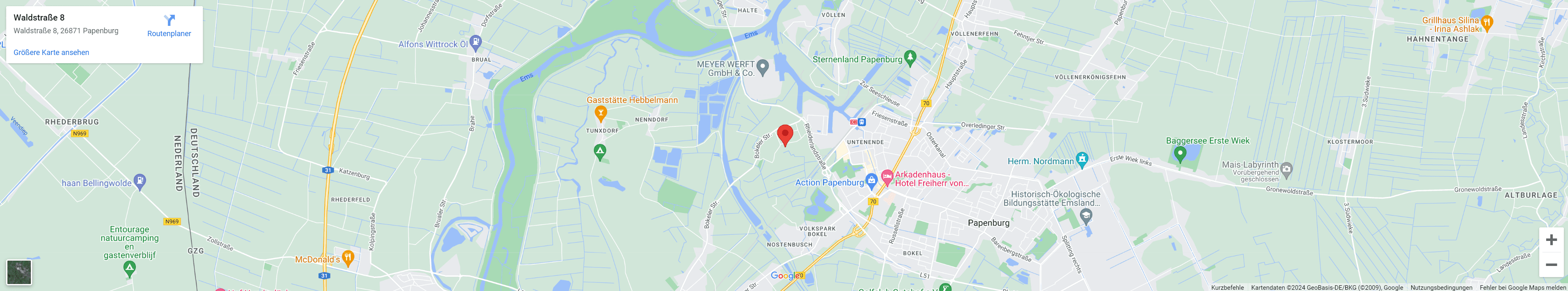 Karte Anfahrt Lüttje Leev