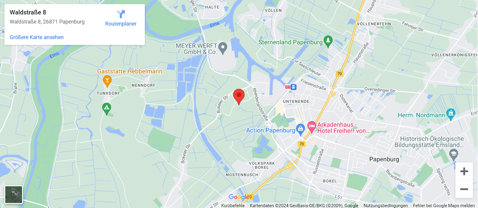 Karte Anfahrt Lüttje Leev