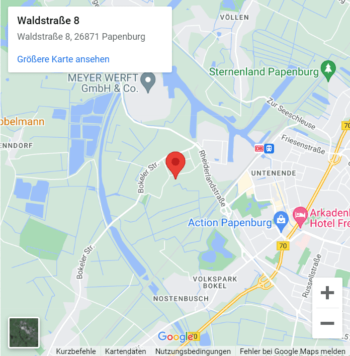 Karte Anfahrt Lüttje Leev